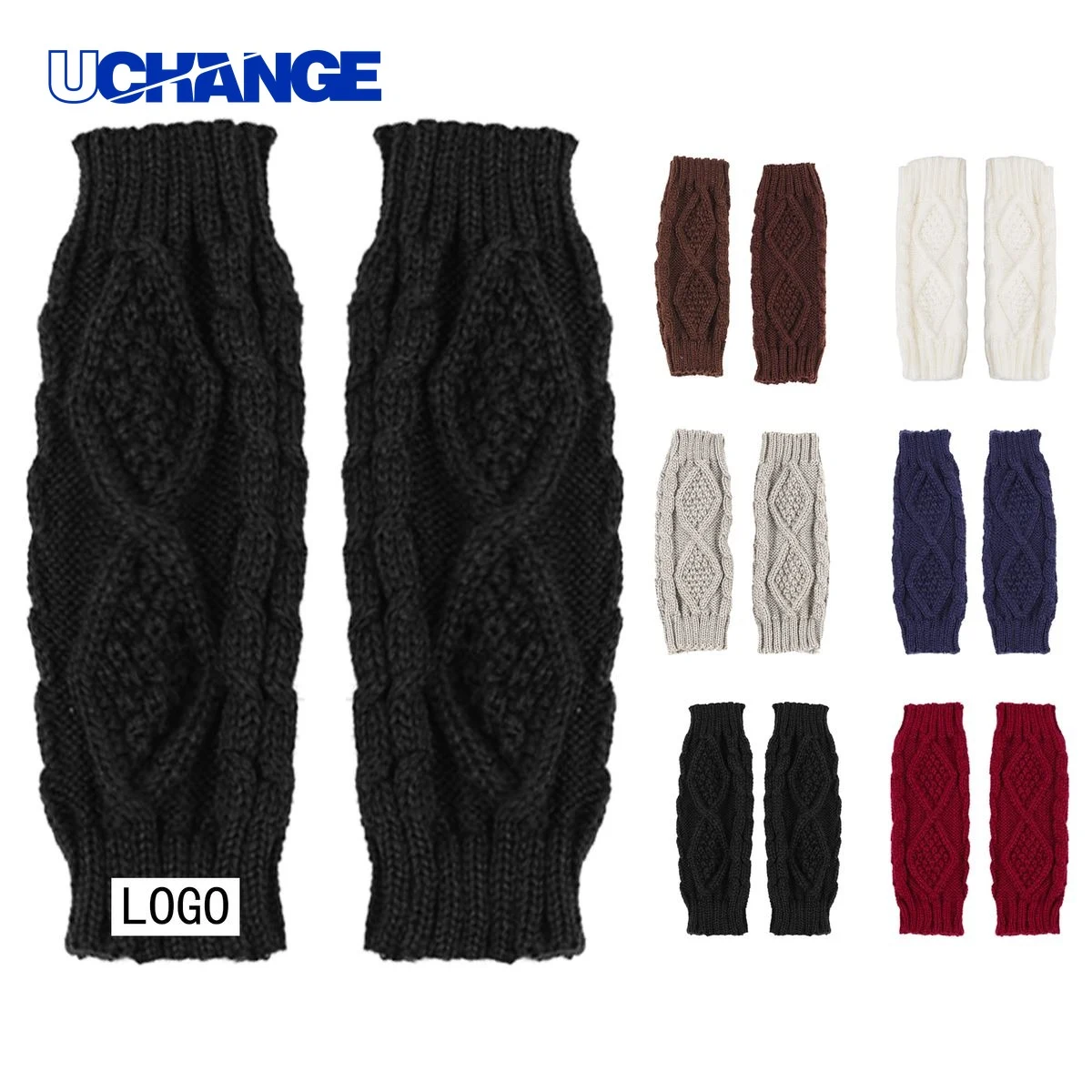 Diamond Wool Fingerless Gloves 1