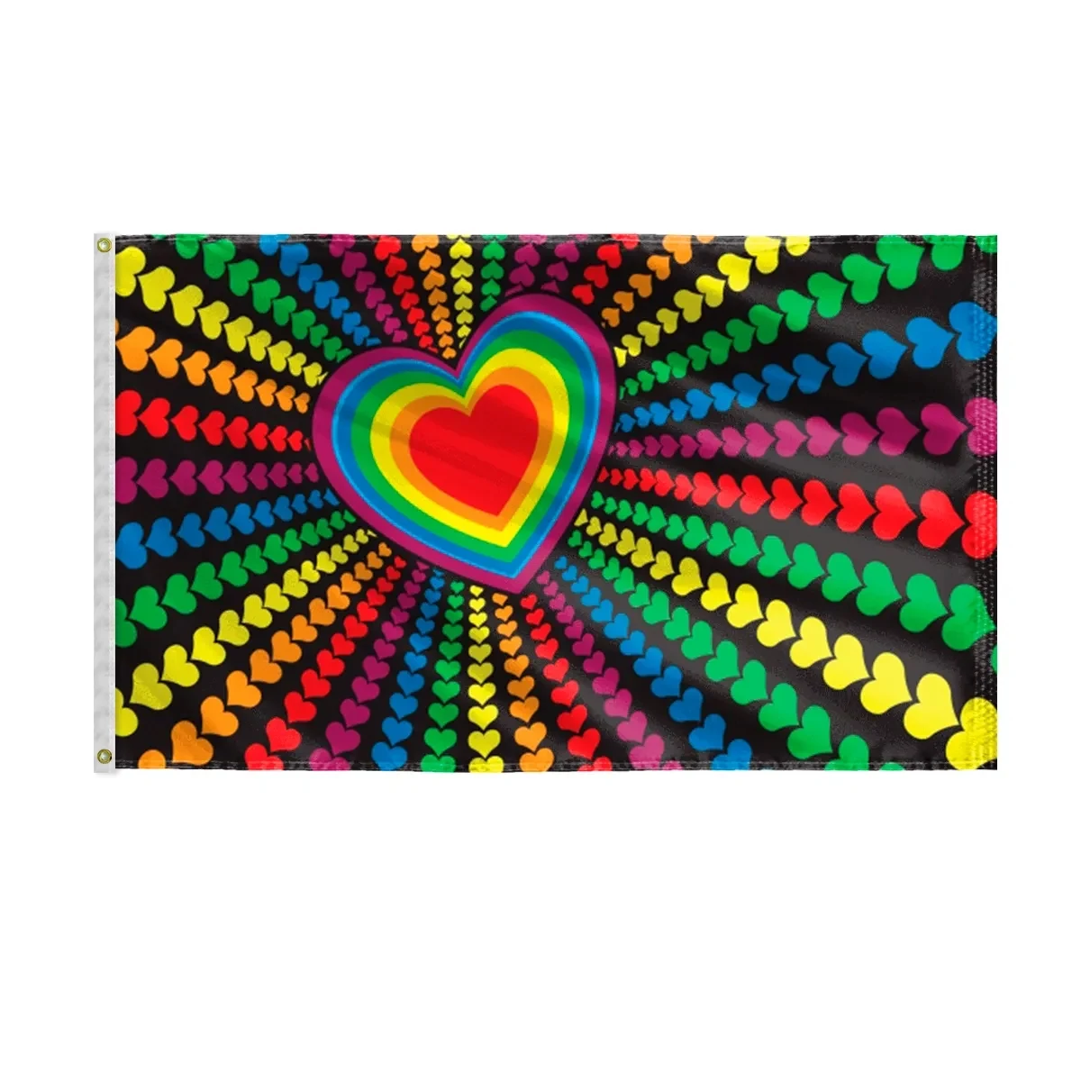 Rainbow Hearts Flag 1