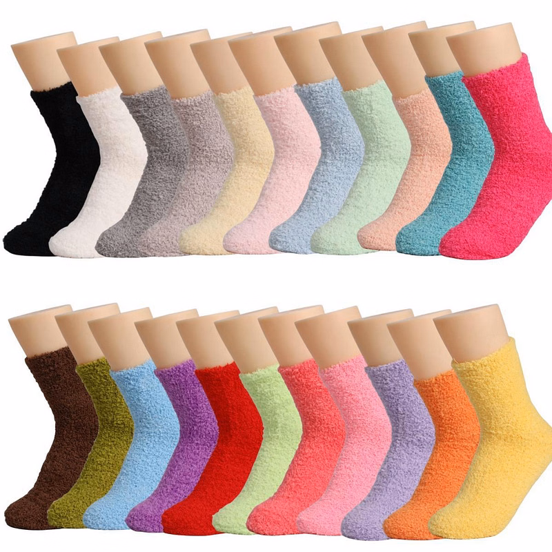 Coral Velvet Floor Socks