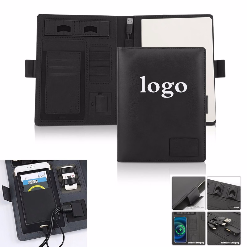 Illuminated Chic Executive Charging Padfolio