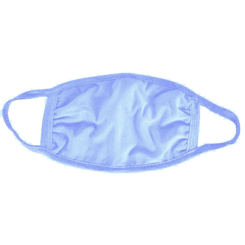 Light Blue Cotton Face Mask 1
