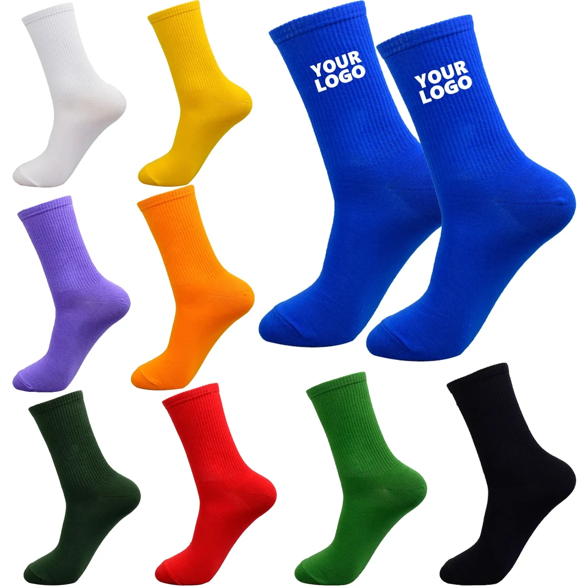 Jacquard Weave Unisex Cotton Socks 1