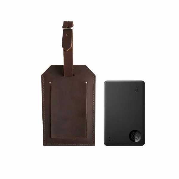 New Tile Slim with Full Grain Leather Luggage Tag