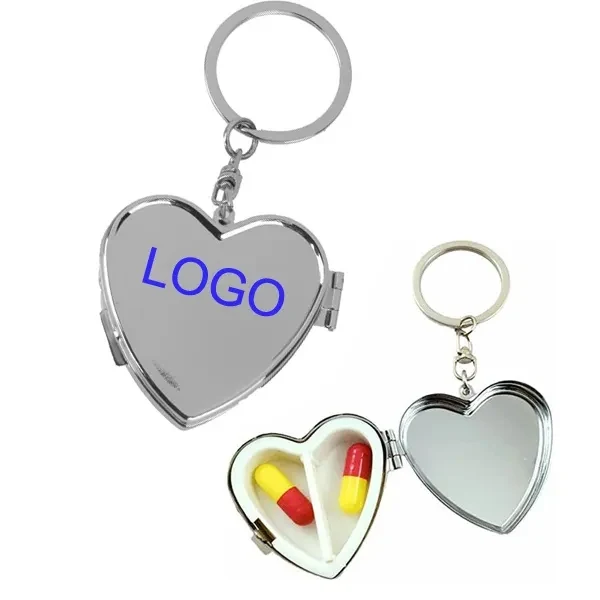 Metal Heart Pill Case 1