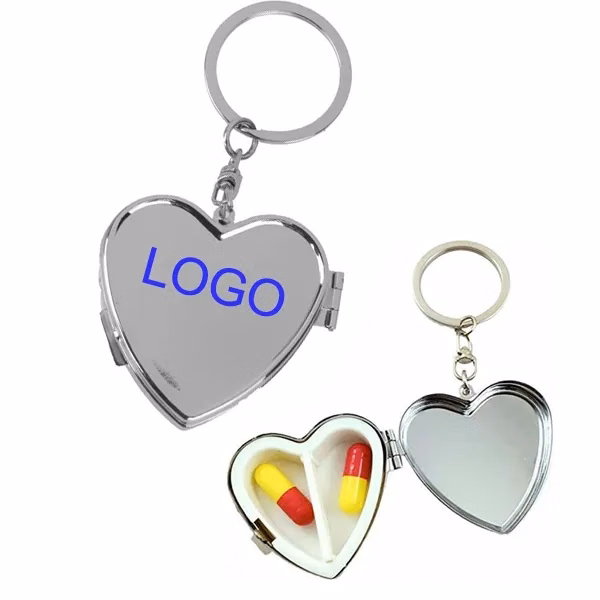 Metal Heart Pill Case