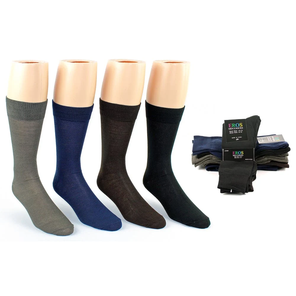 Men's Classic Dress Socks - Solid Colors 10-13 3 Pack 1