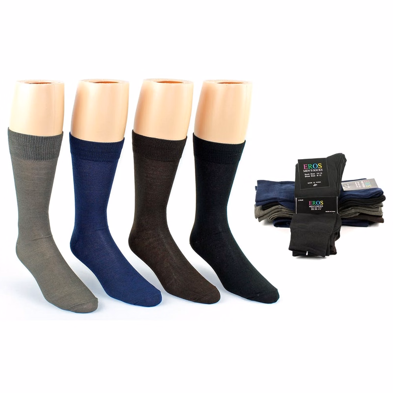 Men's Classic Dress Socks - Solid Colors 10-13 3 Pack