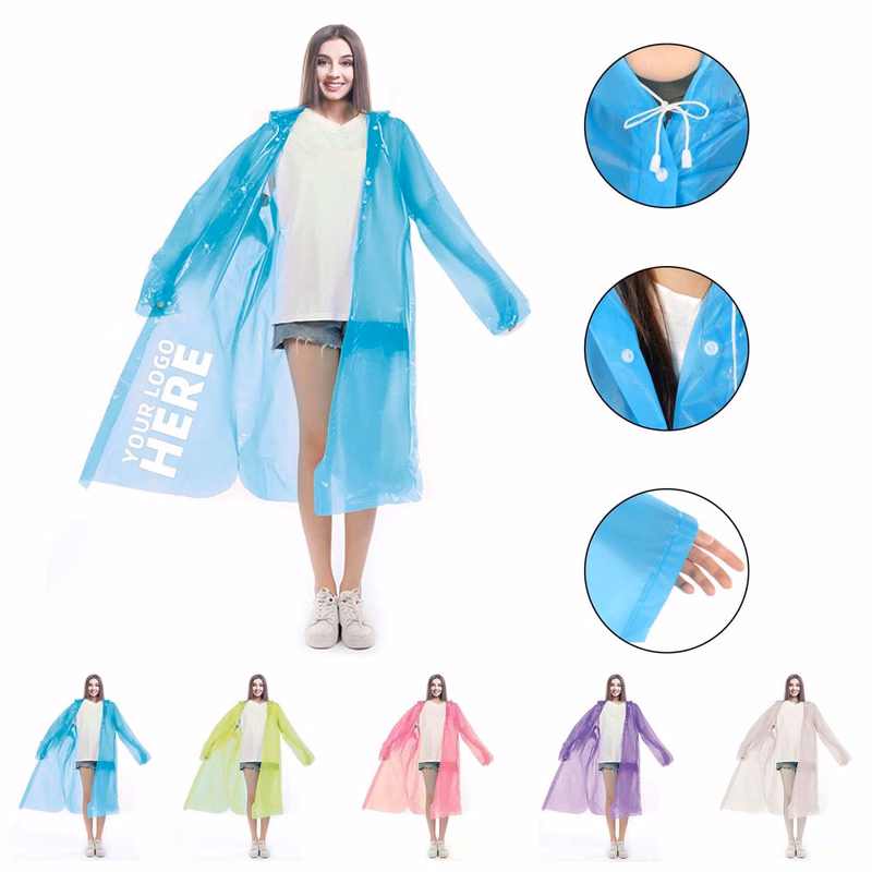 Long Sleeve Reusable Poncho With Hood