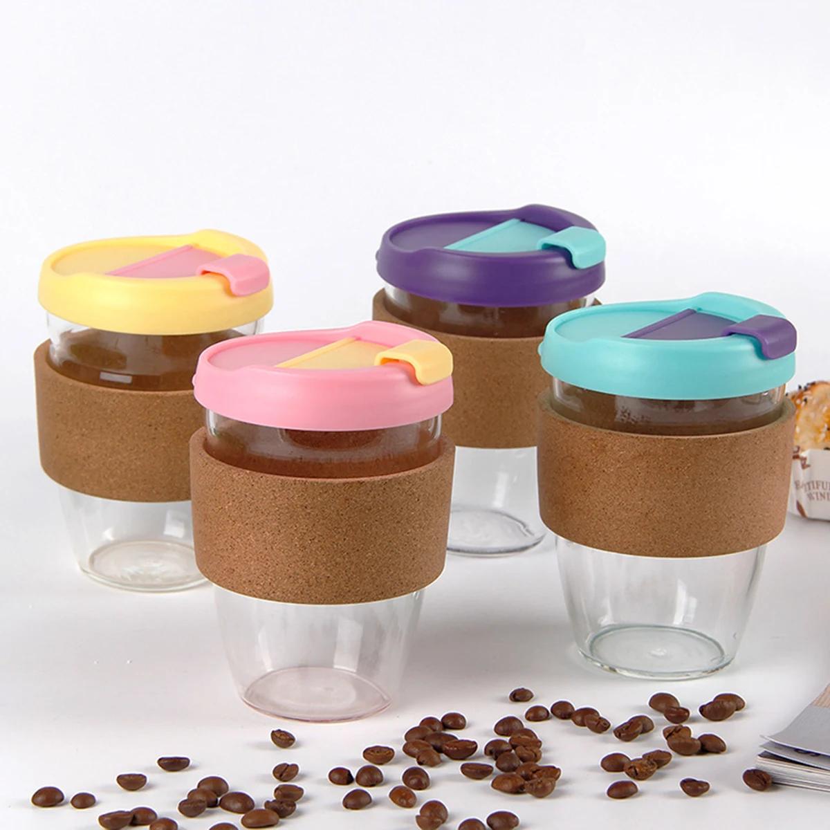 Glass Water Bottles with Lid 1