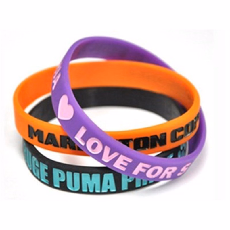 Debossed Color Filled Wristband
