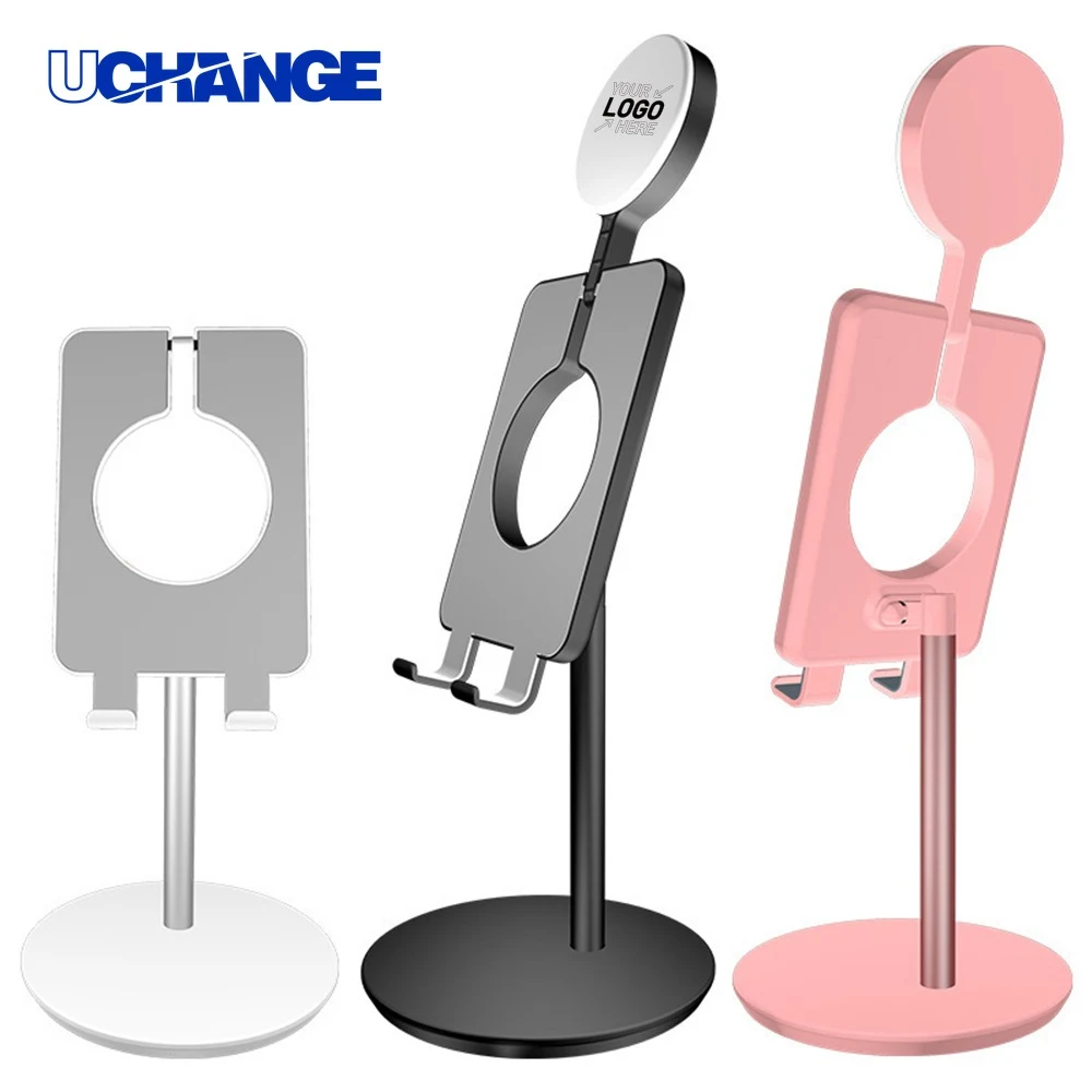 Mobile Phone Holder with LED Selfie Fill Light 1