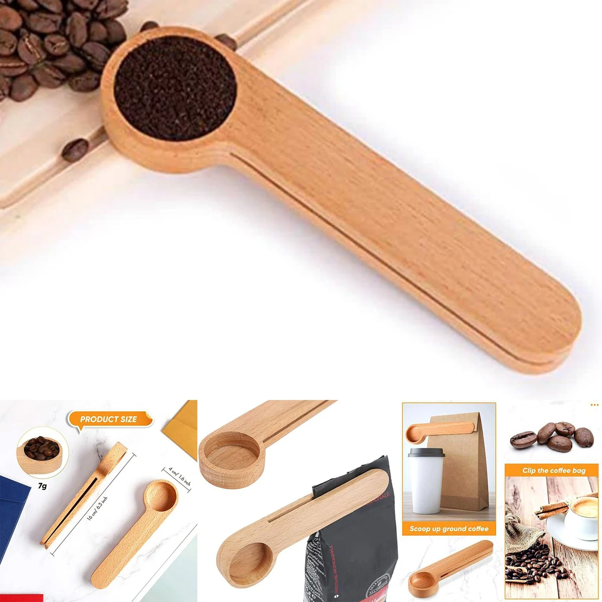 Wooden Coffee Tablespoon Beechwood Measuring Spoon 1