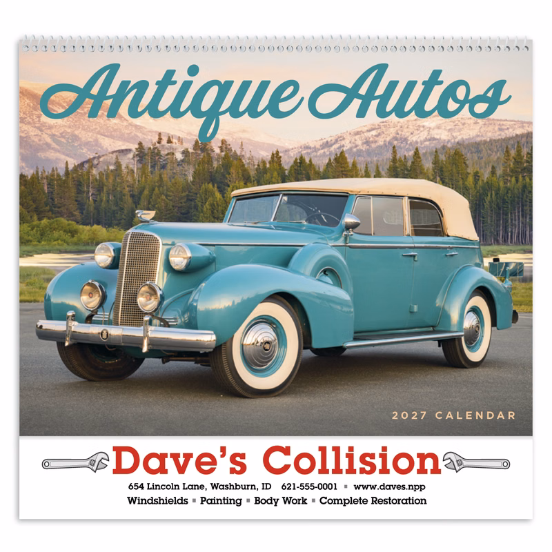 Good Value™ Antique Autos - Spiral Calendar
