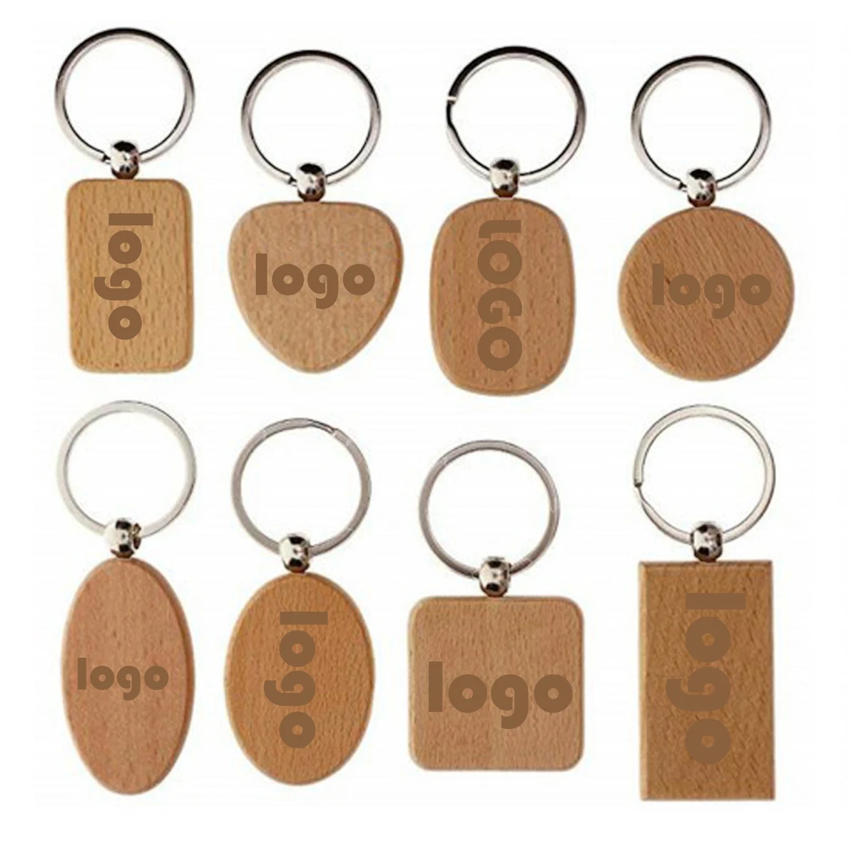 Laser Engraved Wooden Key Chain 1