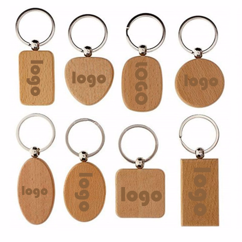 Laser Engraved Wooden Key Chain