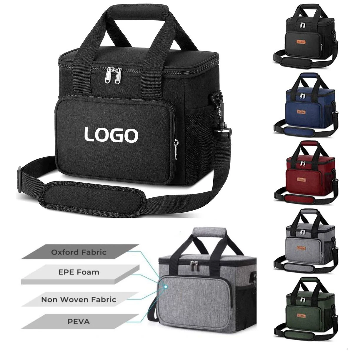 Insulated Leakproof Lunch Tote with Adjustable Shoulder Strap 1