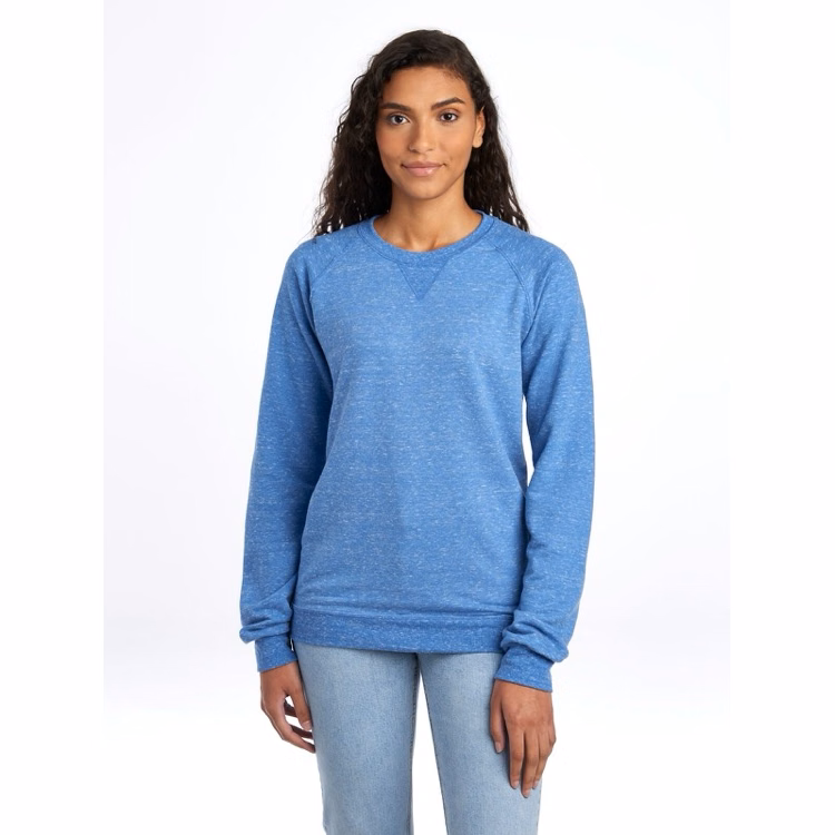 JERZEES Snow Heather Ring-Spun Unisex Raglan Crew
