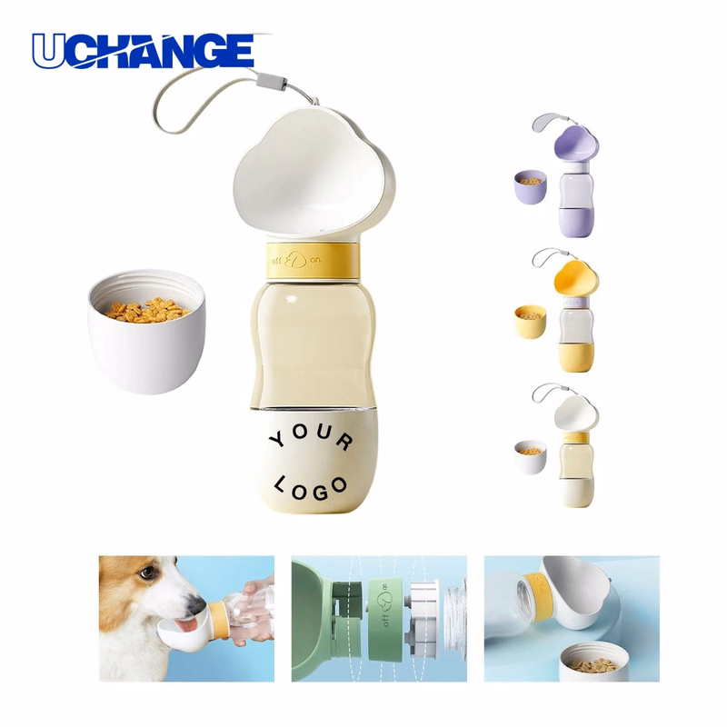 Dog Travel Bottle with Food and Water Sections