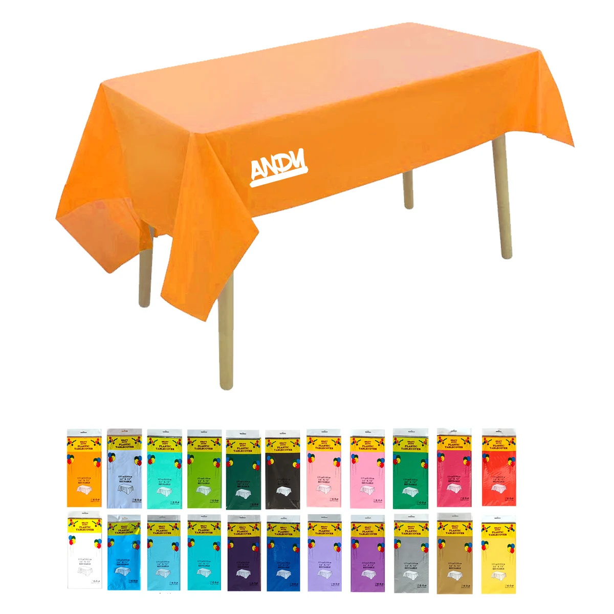 Single Piece Pack of One-Time Use Plastic Tablecloth 1