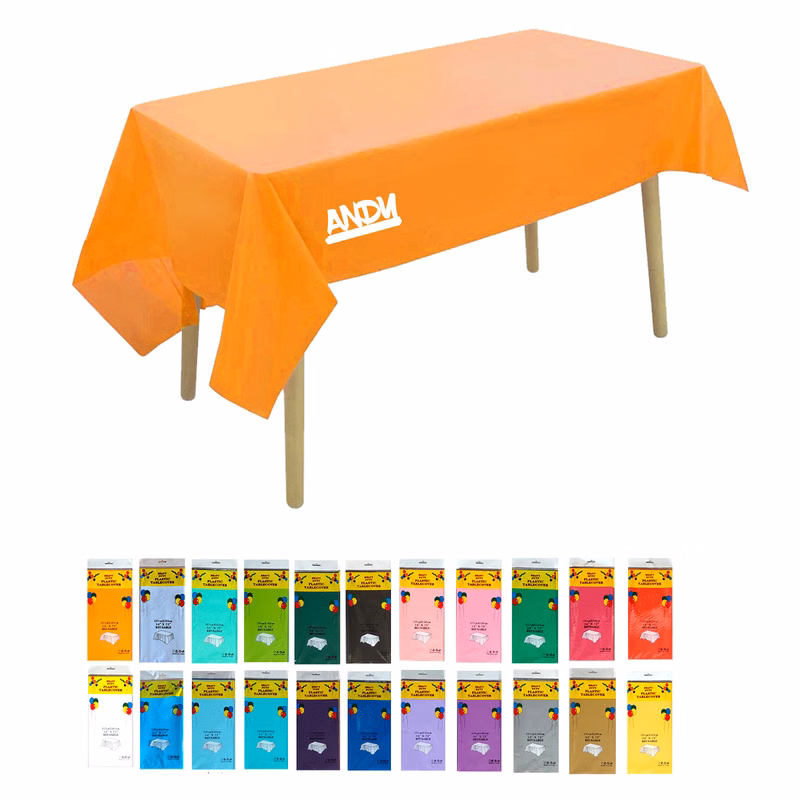 Single Piece Pack of One-Time Use Plastic Tablecloth