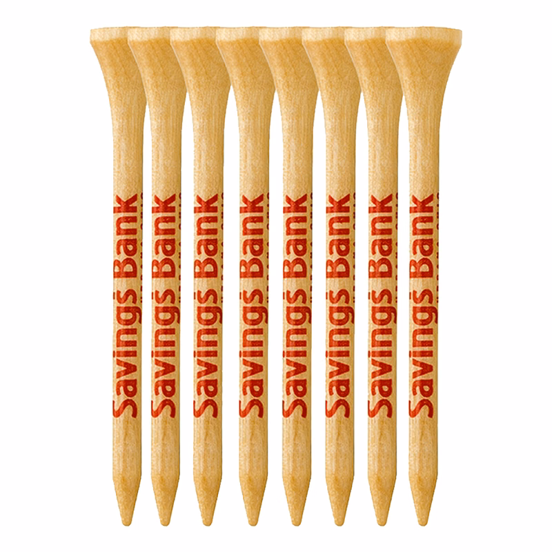 8 Pack of Wood Golf Tees (2 3/4")