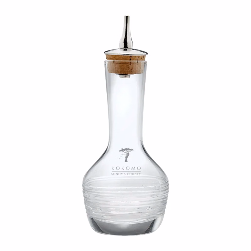 3oz. Glass Bitters Bottle Contemporary Design