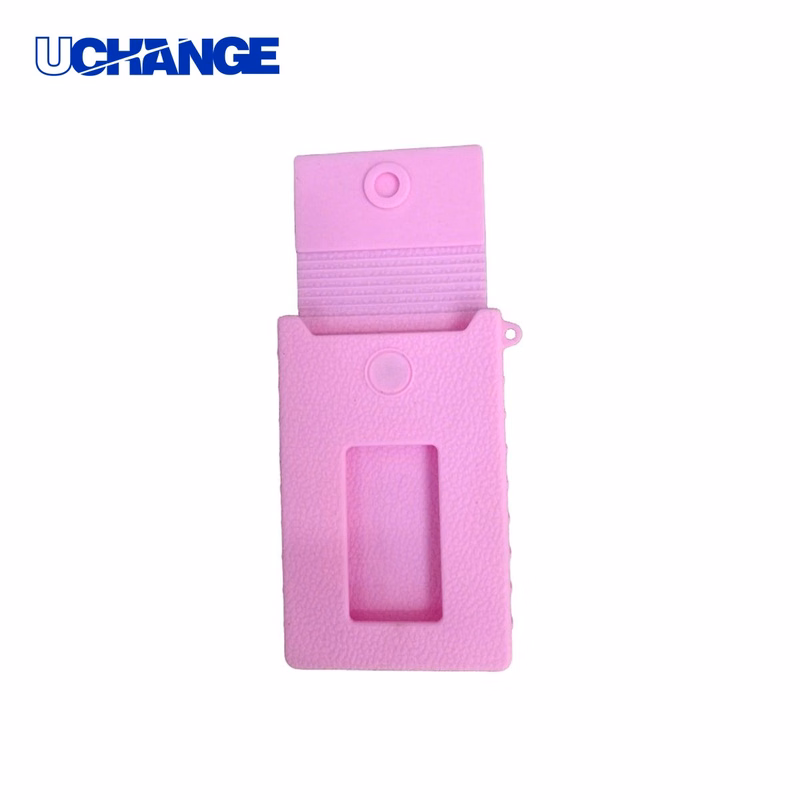 Silicone Business Card Wallet Case with Magnetic Flap