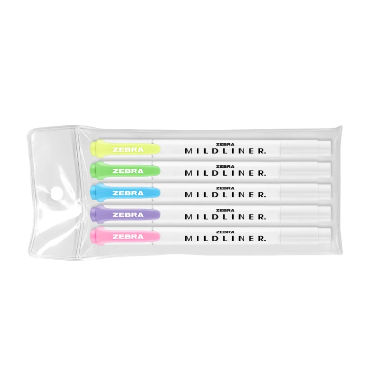 Zebra Mildliner Double Ended Highlighter & Journaling Marker with Chisel & Fine Tip - 5 ct. 1