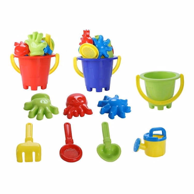 Sand Bucket Play Sets - 7 Accessories