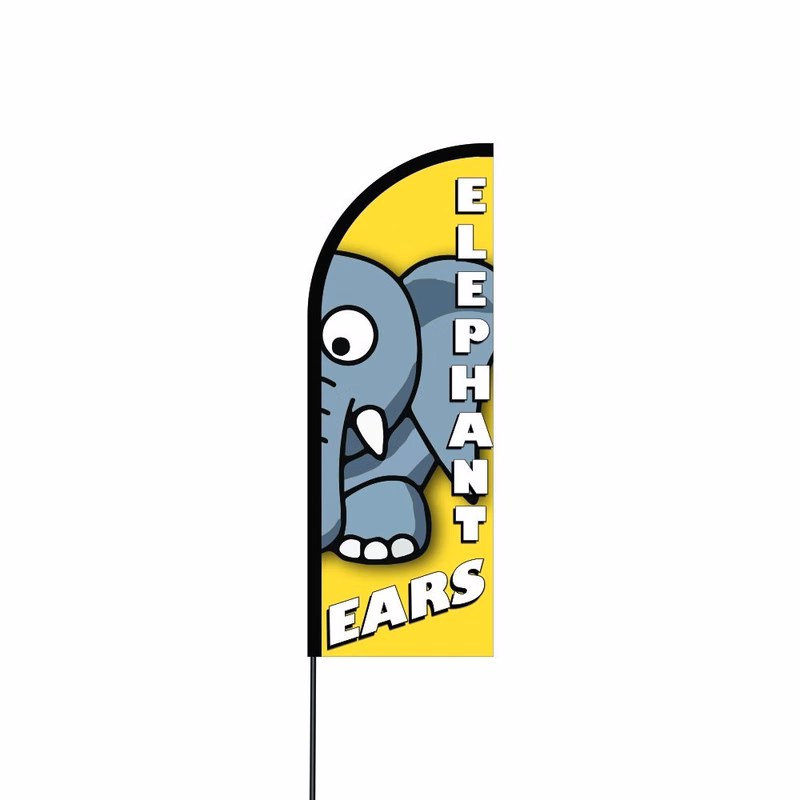 Elephant Ears Flag Kit 11' Feet Feather Flag Sign Outdoor Banner