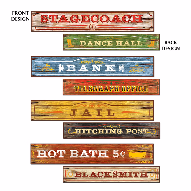 Western Building Sign Cutouts