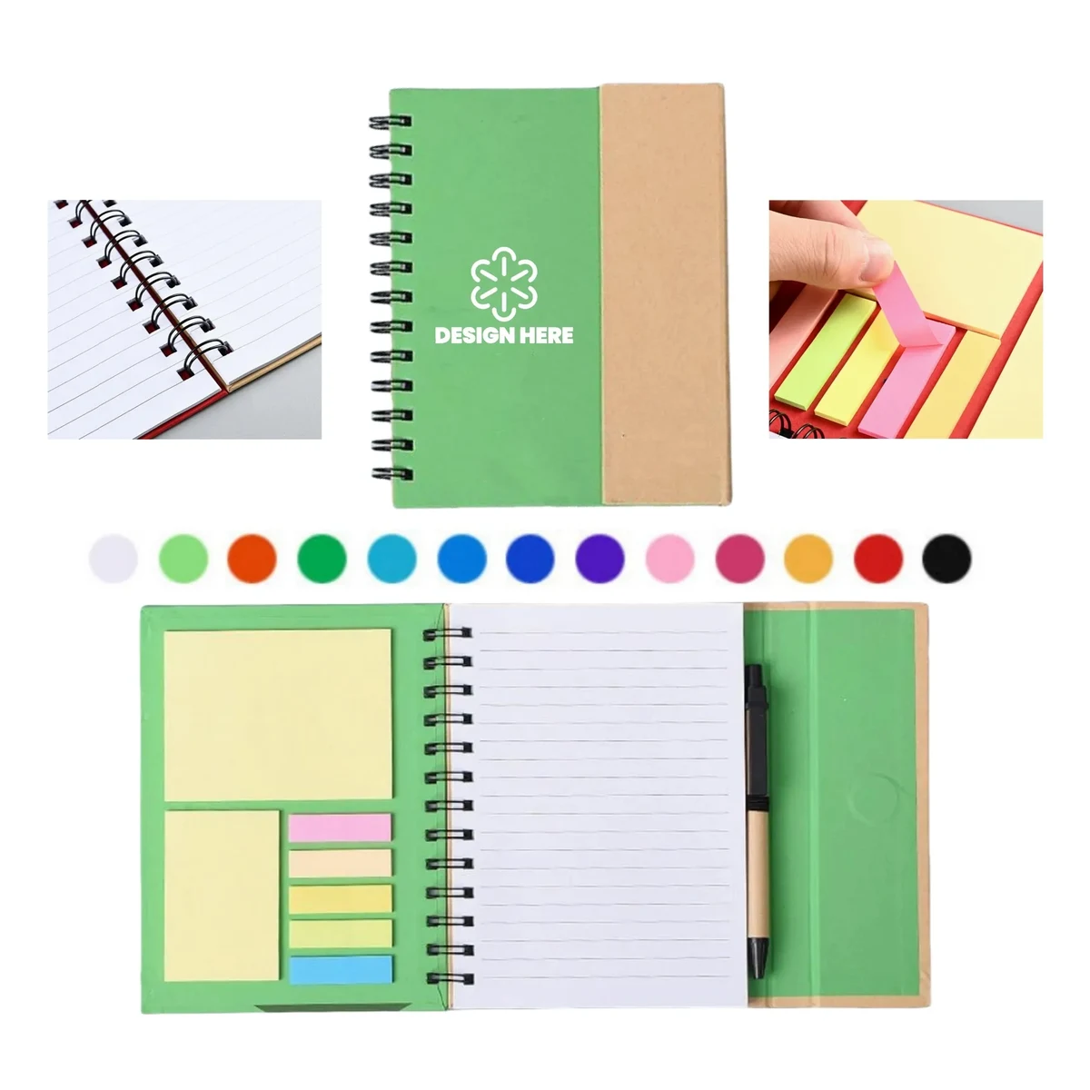 Magnetic Spiral Sticky Notebook 1