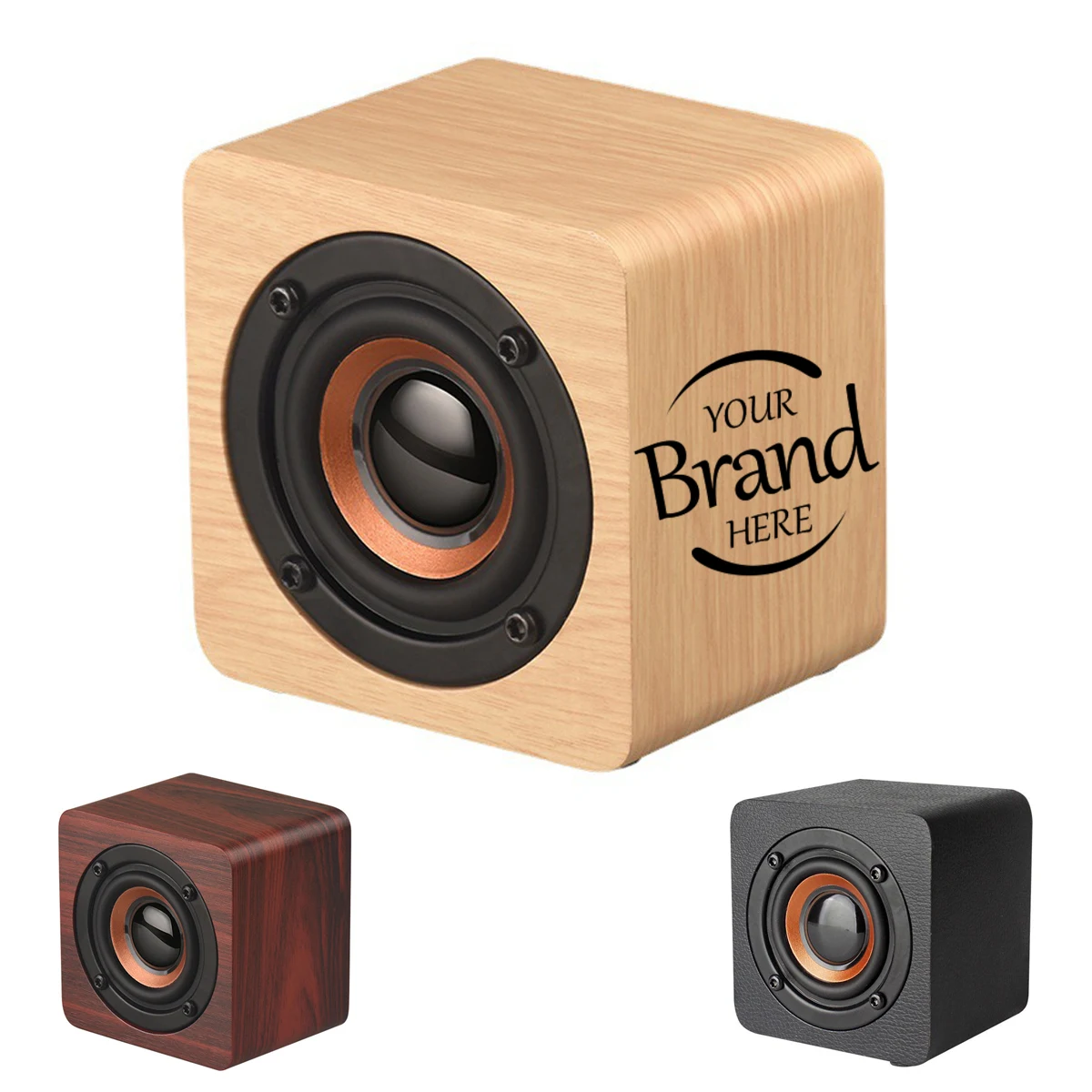 Square Mini Wooden Wireless Bluetooth Speaker 1