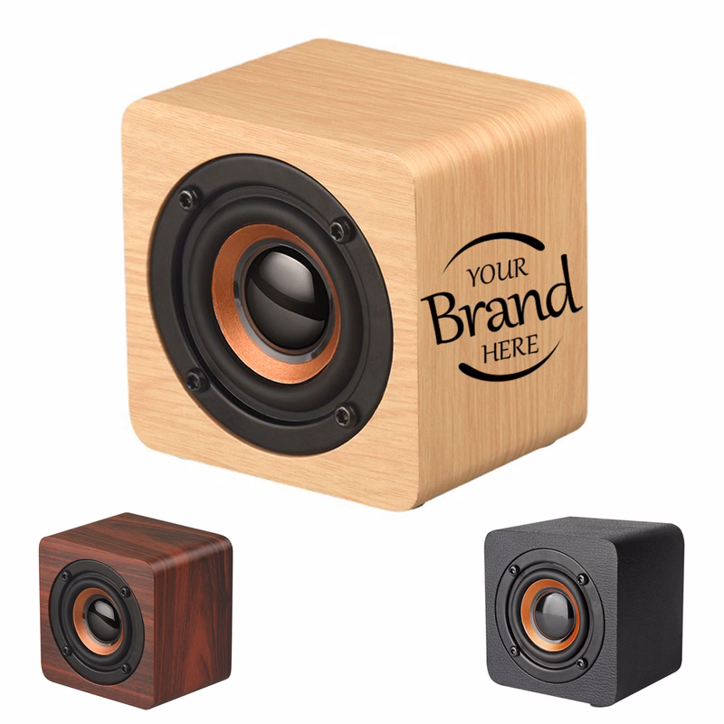 Square Mini Wooden Wireless Bluetooth Speaker
