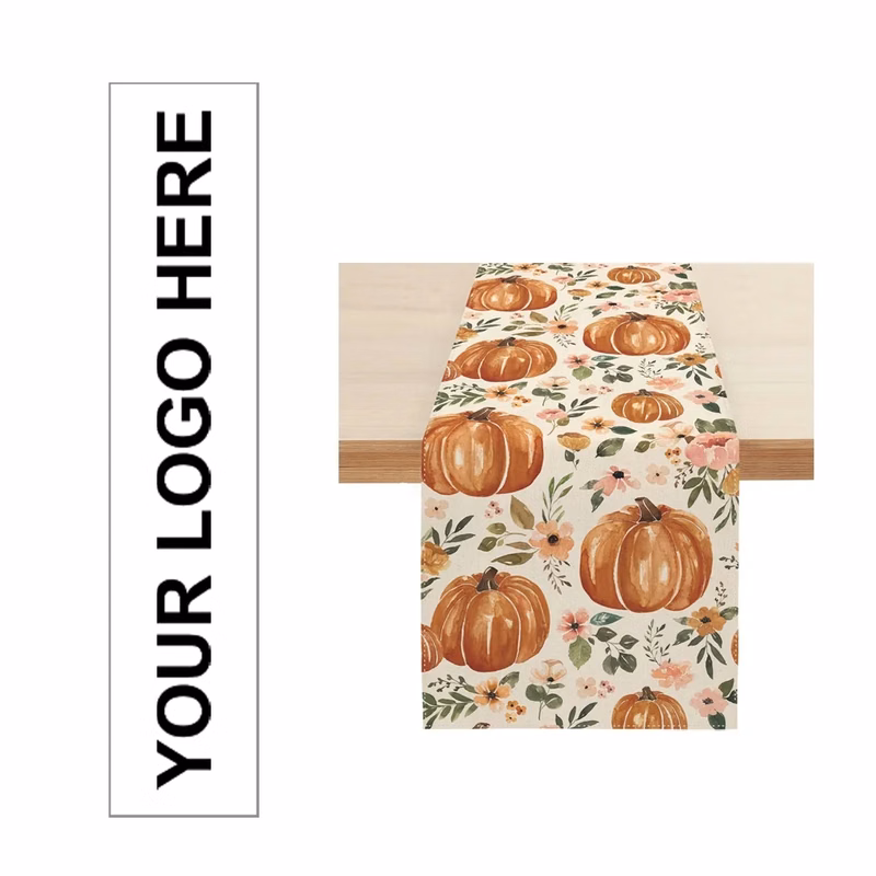 72" Linen Table Runner For Halloween