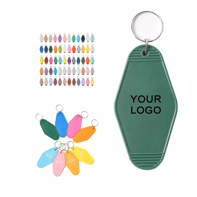 Diamond Shape Plastic Luggage Tag Keychain