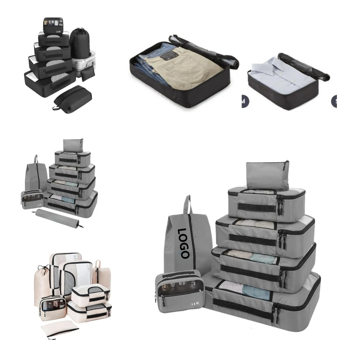 8-Piece Luggage Packing Cubes Set 6.7" x 8.7" x 3.5" 1