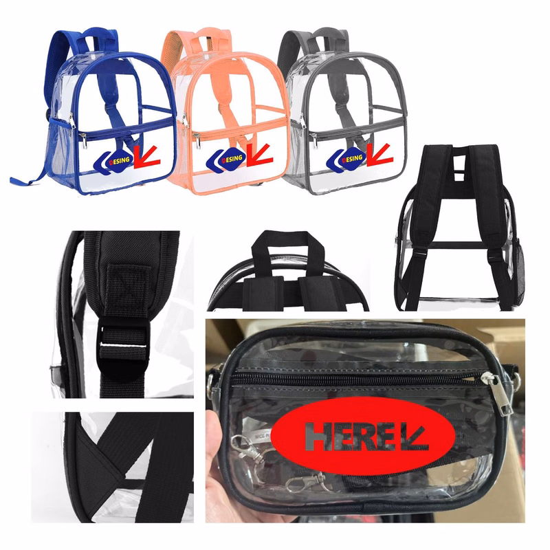 Transparent Double-Shoulder Zipper Backpack
