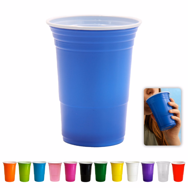 16oz Multi-Color Plastic Cup