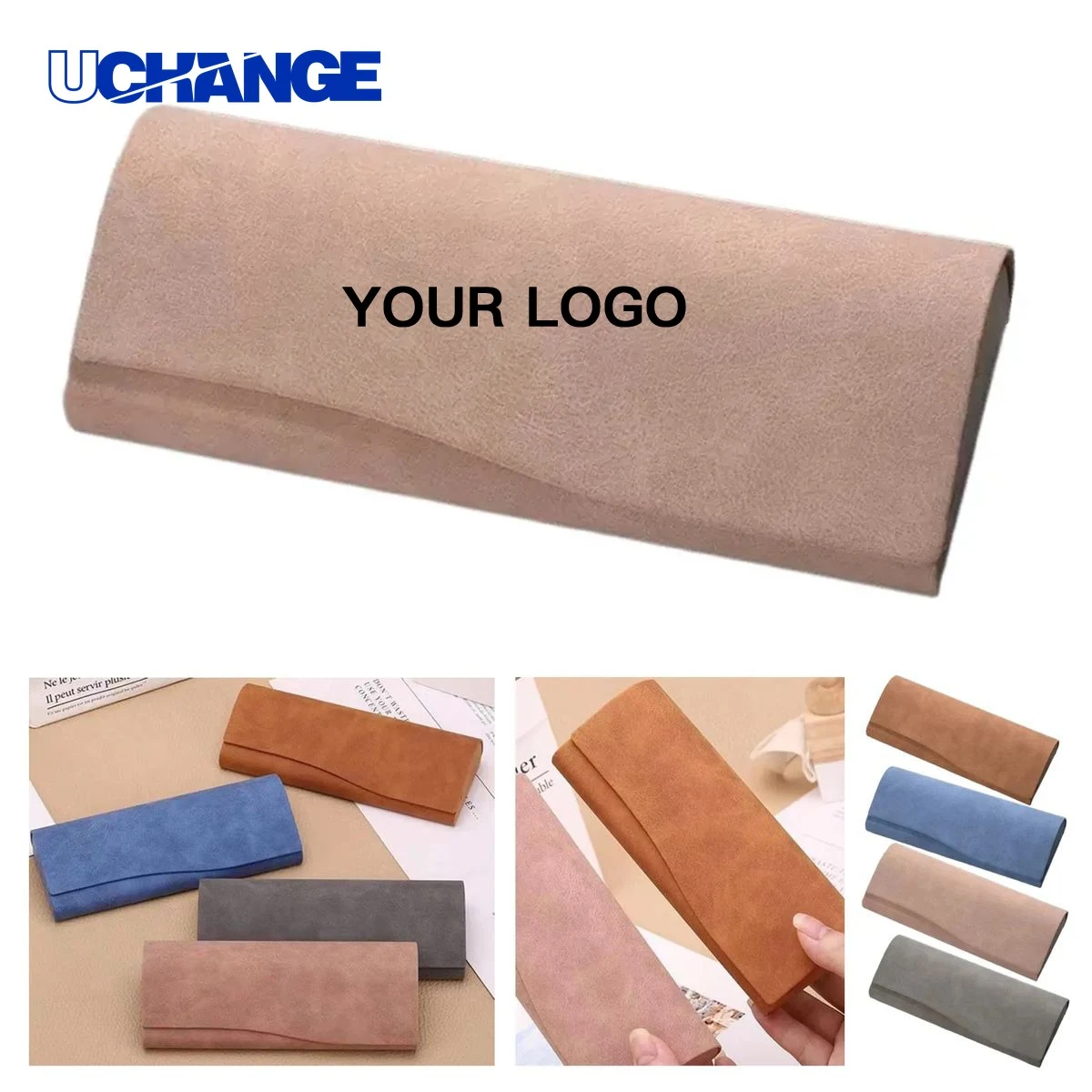 Leather Sunglass Case with Protective Shell 1