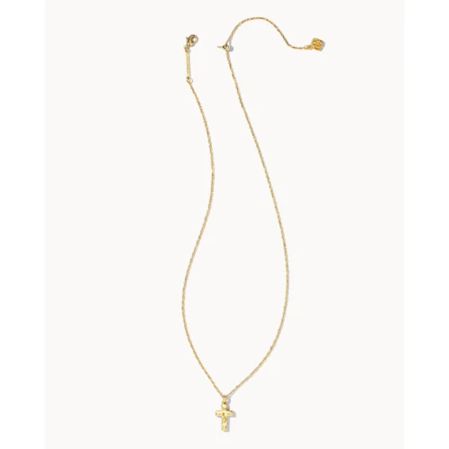 Kendra Scott Cross Pendant Necklace in Gold 1