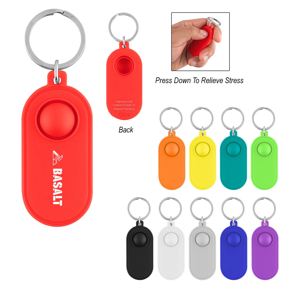 Push Pop Stress Reliever Key Tag 1