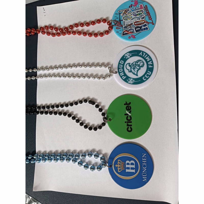 Custom Plastic Medallion Beads Necklace
