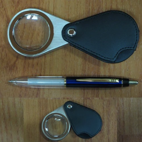Executive Magnifing Glass w/ Black Genuine Leather Case 1