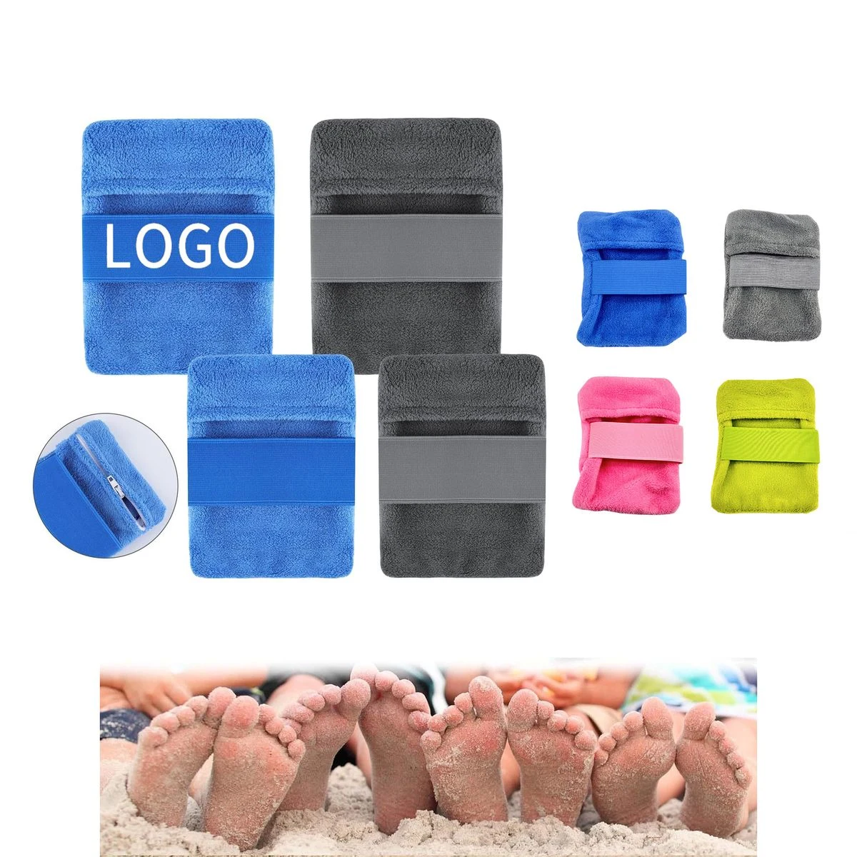 Coral Fleece Beach Sand Remover Bag 1