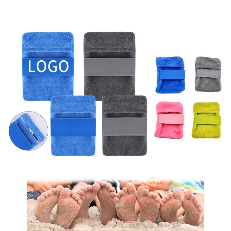Coral Fleece Beach Sand Remover Bag