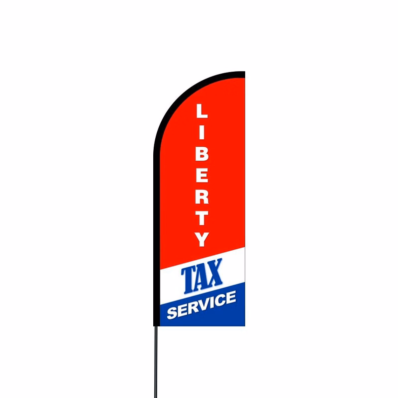 Liberty Tax Services Flag Kit 17' Feet Feather Flag Sign Outdoor Banner