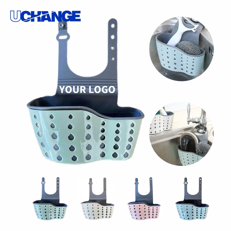 Sink Drain Pouch Holder with Flexible Strap