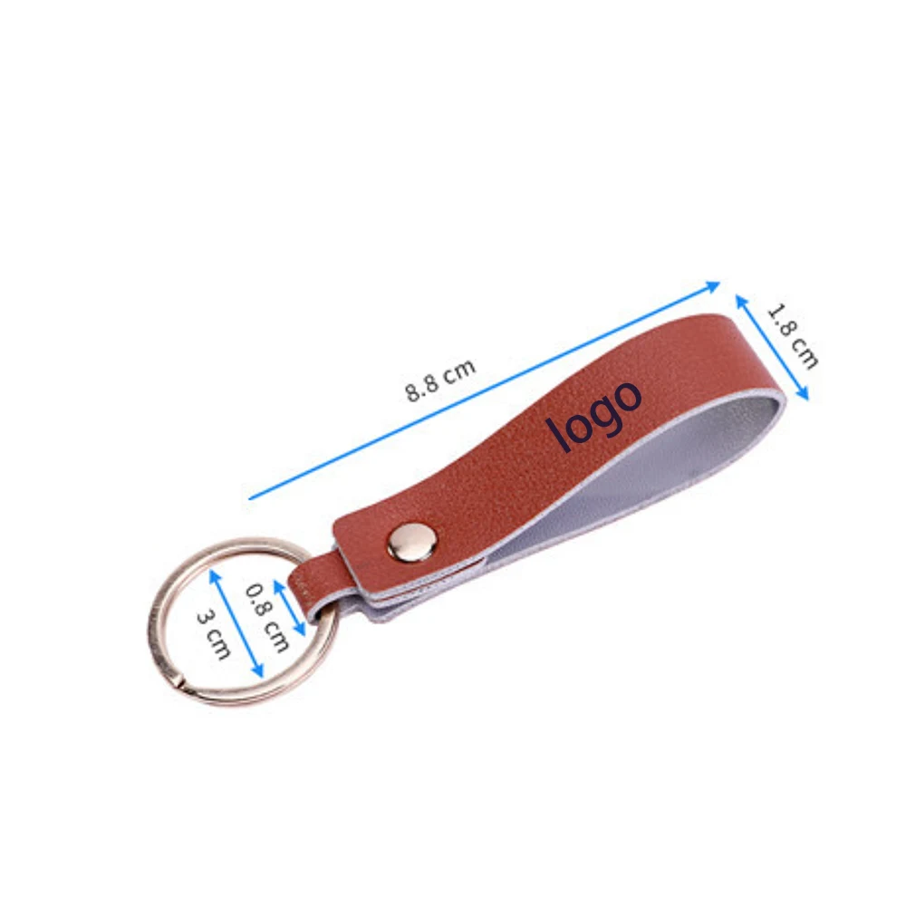 Silkscreen PU Leather Keychain 1