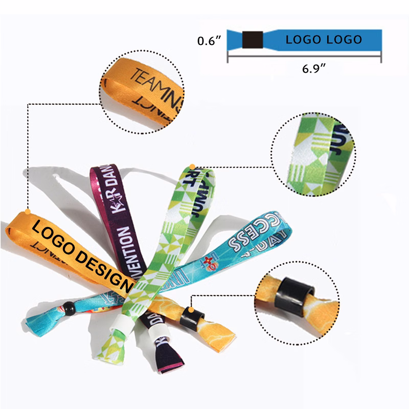 MOQ 50 Custom Satin Event Wristbands in Bulk